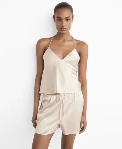 Mango Women's Silk Pajama Shorts In Neutral