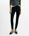 Mango Women's Skinny Coated Jeans In Black