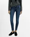 Mango Women's Skinny Pushup Jeans In Dark Blue