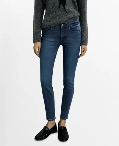 Mango Women's Skinny Pushup Jeans In Dark Blue