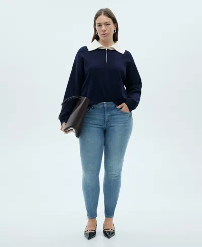 Mango Women's Skinny Pushup Jeans In Medium Blue