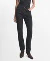 Mango Women's Mid-rise Straight Jeans In Black