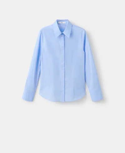 Mango Women's Slim-fit Poplin Shirt In Blue
