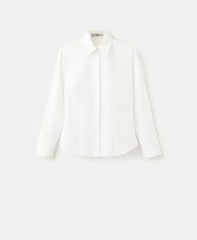 Mango Women's Slim-fit Poplin Shirt In White