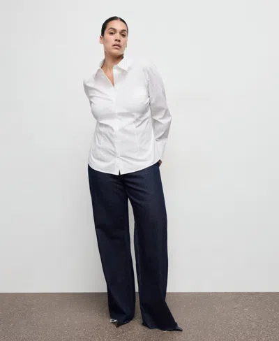 Mango Women's Slim-fit Poplin Shirt In White