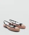 Mango Ballerina Decorative Bow Tie Nude