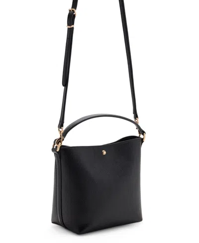 Mango Women's Small Faux Leather Bucket Handbag In Black