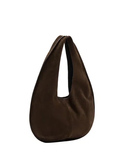 Mango Women's Small Split-leather Bag In Chocolate