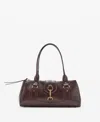 Mango Women's Snap Hook Medium Shoulder Bag In Burgundy