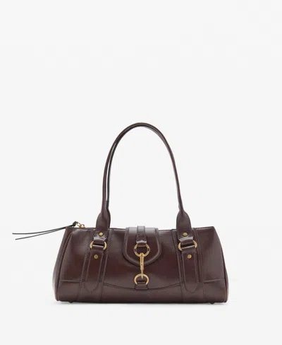 Mango Women's Snap Hook Medium Shoulder Bag In Brown