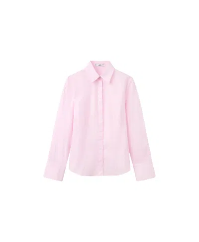 Mango Women's Sofia Slim-fit Button-up Long-sleeve Shirt In Light Pink