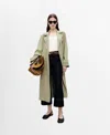Mango Women's Soft Belt Trench Coat In Khaki