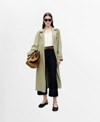 Mango Women's Soft Belt Trench Coat In Khaki
