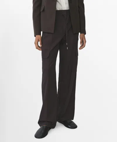 MANGO WOMEN'S SOFT CARGO TROUSERS