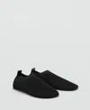 Mango Soft Mesh Shoe Black In Black