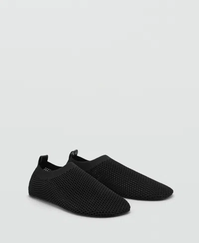 Mango Soft Mesh Shoe Black
