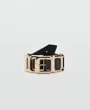 Mango Square Hardware Leather Belt In Black