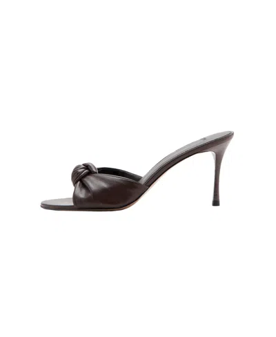Mango Women's Stiletto Heel Open-toe Knot Sandals In Burgundy