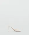 Mango Stiletto Heel Sandal In White