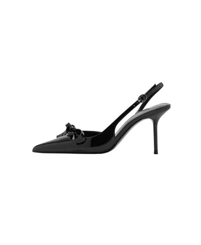 Mango Women's Stiletto Pointed-toe Bow Pumps In Black