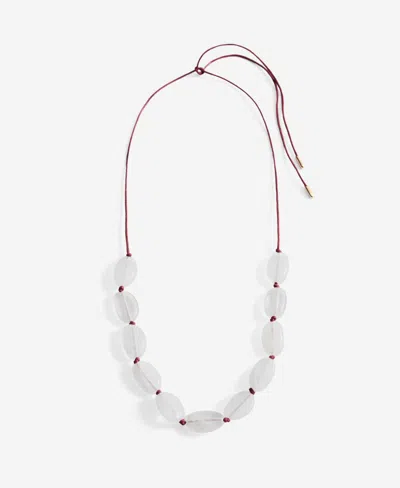 Mango Women's Stones Pendant Necklace In Red