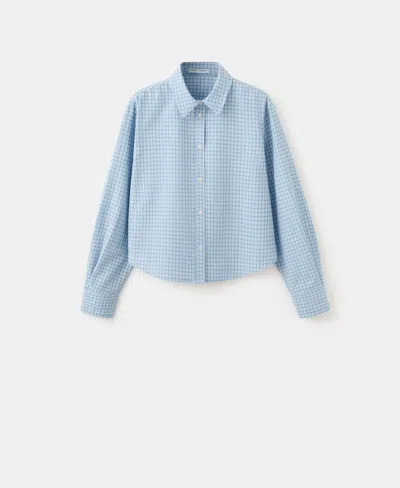 Mango Women's Straight Checked Shirt In Blue
