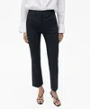 Mango Ankle Straight Leg Pants In Black