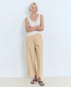 Mango Women's Straight-cut Crop Pants In Brown