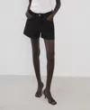 Mango Denim Shorts In Black