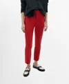 Mango Women's Straight-fit Cotton Pants In Red