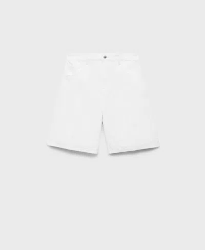 Mango Women's Straight-fit High-waist Bermuda Shorts In White