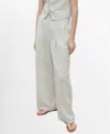 Mango Women's Straight-fit Linen-blend Suit Pants In White