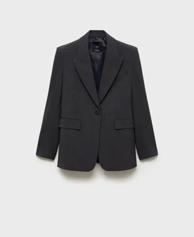 Mango Women's Straight-fit Micro-houndstooth Jacket