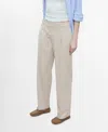 Mango Pleated Straight Leg Pants In Beige