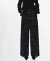 Mango Straight-fit Jeans With Studs Black Denim In Black