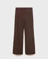 Mango Flat Front Straight Leg Pants In Brown