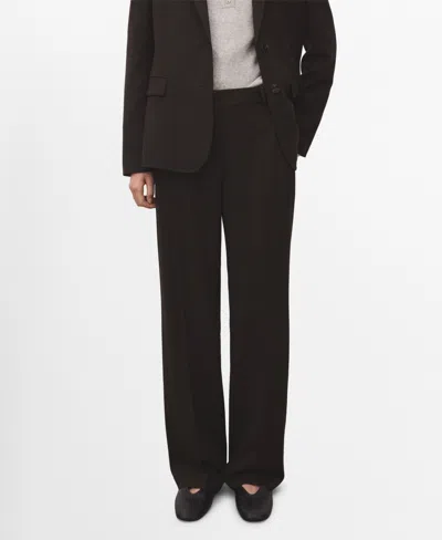 Mango Women's Straight-fit Suit Pants In Brown