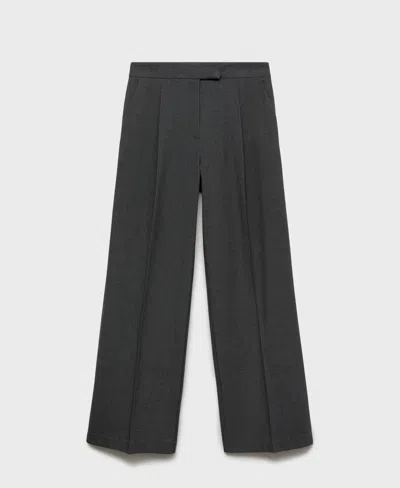 Mango Women's Straight-fit Suit Trousers In Gray