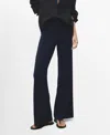 Mango Women's Straight Knitted Pants In Blue