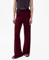 Mango Women's Straight Knitted Pants In Red