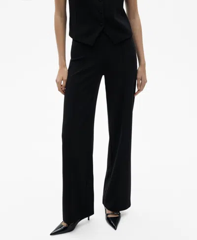 MANGO WOMEN'S STRAIGHT KNITTED TROUSERS