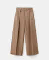 Mango Pleated Straight Leg Pants In Brown