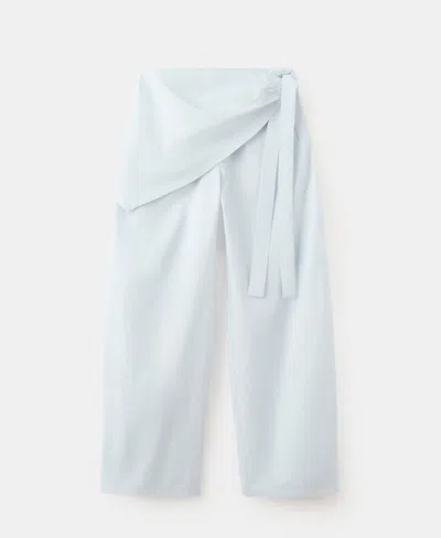Mango Women's Straight Leg Scarf Pants In Blue