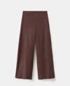 Mango Flat Front Straight Leg Pants In Brown