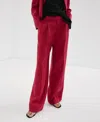 Mango Straight Leg Linen Pants In Red
