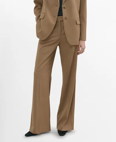 Mango Women's Straight Low-rise Suit Pants In Brown
