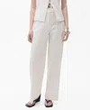 Mango Straight Mid-rise Trousers Ecru In Neutral