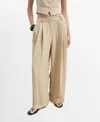 Mango Straight Leg Suit Pants In White