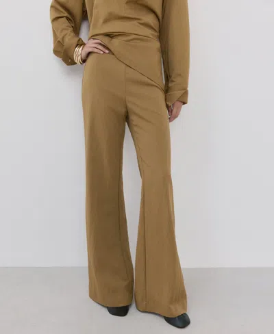 MANGO WOMEN'S STRAIGHT MID-RISE PANTS