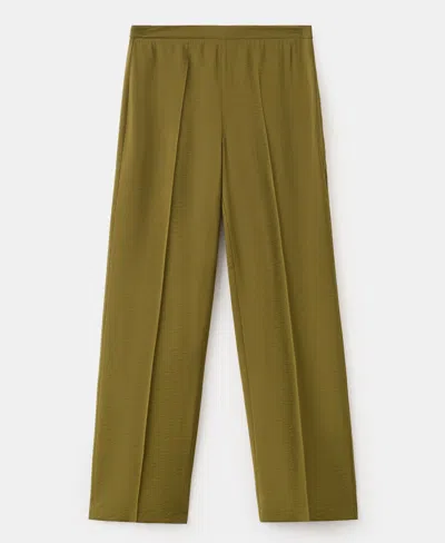 Mango Women's Straight Mid-rise Pants In Green